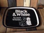 Black and white whisky tray 1970 Scotland
