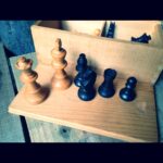 Wooden chess set 1970's in original box