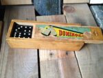 Black wooden dominoes 1950's wooden box - Image 3