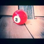 Table lighter red pool ball 1980