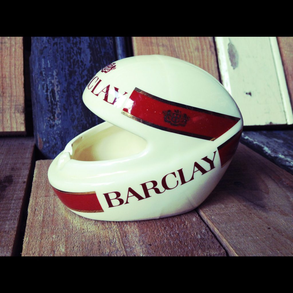 Barclay racing helmet ashtray Barclay racing helmet ashtray - Image 1