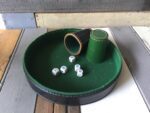 Leather dice game set 1970 2 cups craps - Image 2