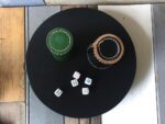 Leather dice game set 1970 2 cups craps - Image 3