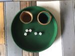 Leather dice game set 1970 2 cups craps - Image 4