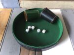Leather dice game set 1970 2 cups craps - Image 5
