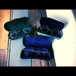 3 pairs of glasses with case 1950 silver