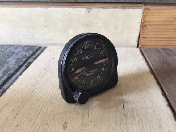 Lemania airplane 24 hour clock 1950 - Image 5