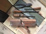 Man tool set 5 piece iron and wood 1930 - Image 2