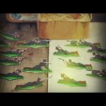 Heinrichsen group of toy soldiers 30mm flats Germany 1940 box