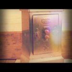 JEP tin toy money bank Safe with key 1950 France