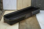 Leather 1960's brown desk stuff holder - Image 5