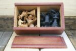 Chess set small handmade wood ca 1940 Netherlands - Image 4