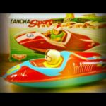 Roman Juguetes Lanch Sport tin toy race boat 1970 Spain
