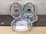 Set of 4 glass poker ashtrays 1980 Czechoslovakia - Image 2