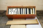Double 6 Domino set Bone and Wood in box 1950 Holland - Image 3