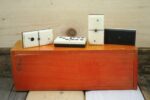 Double 6 Domino set Bone and Wood in box 1950 Holland - Image 4
