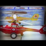 Fire Patrol helicopter tin friction toy in box 1960 GDR communist Germany