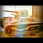 Gama Tank M large military tin toy windup 1950 Germany