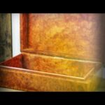 Handcrafted burl wood desk cigar box