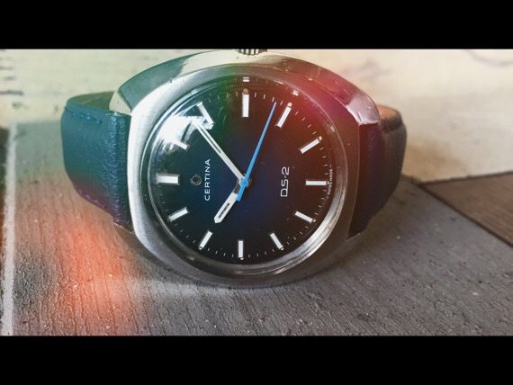 Certina DS2 blue dial 1970 Switzerland turtle Certina DS2 blue dial 1970 Switzerland - Image 1