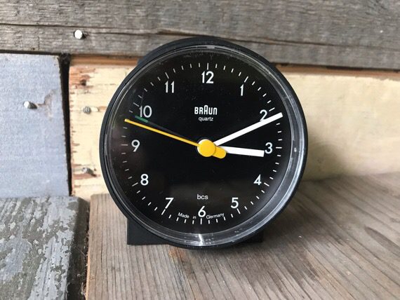 Braun BCS quartz design desk clock 4747 AB6 Germany 1990 - Vintage