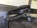 Lepper Primus leather mens saddle bike huge springs 1989 Holland - Image 2