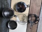 Durobor type Duralex steel single serve drip coffee pot 1980 France - Image 4