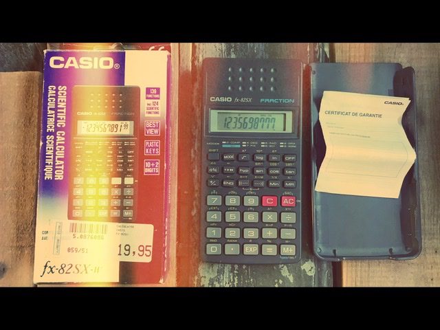 Casio fx-82SX Fraction calculator box 1997 Japan retro Casio fx-82SX Fraction calculator box 1997 Japan - Image 1