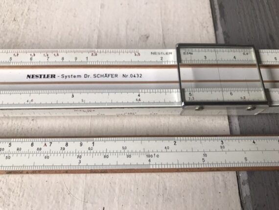 Nestler 0432 Schäfer reinforced Concrete slide rule Germany 1950