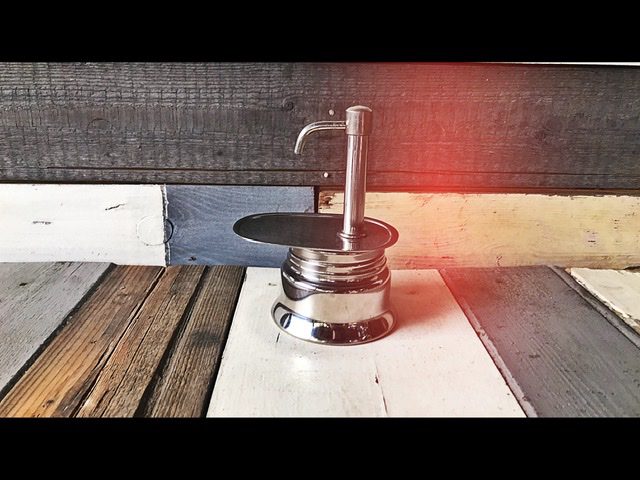 EPL steel moka pot mini express percolator 1 cup Italy 2000