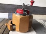 PeDe 546 Dienes 8 sided red wood coffee grinder Holland 1950 - Image 7