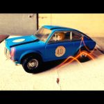 Scalextric 1:32 Seat 850 Abarth C42 blue slot car 1968 Spain