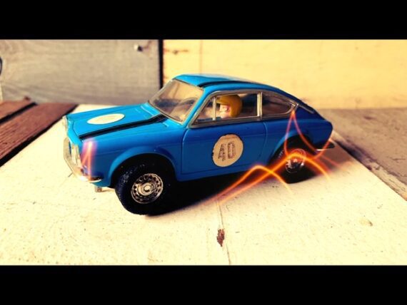 Scalextric 1:32 Seat 850 Abarth C42 blue slot car 1968 Spain