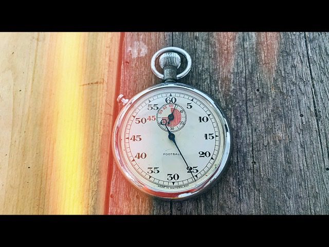 Football stopwatch BFG 795 metal mechanical 1960 Swiss Schlup Football stopwatch BFG 795 metal mechanical 1960 Swiss Baumgarter