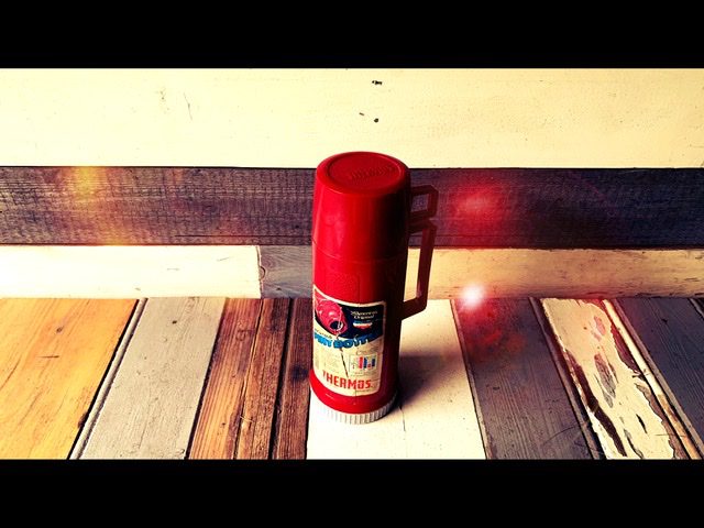 Thermos pint bottle coffee can holder 1985 NOS USA