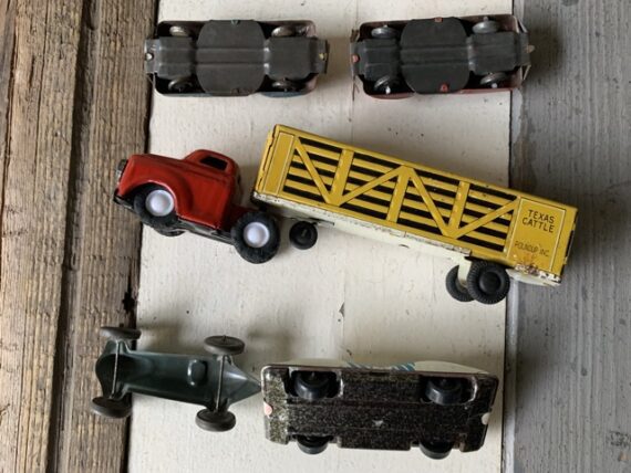 5x small tin toy race car truck 1960 Japan USSR Italy - Image 3