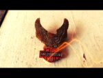 Harley Davidson Eagle small gold metal pin 1990 USA