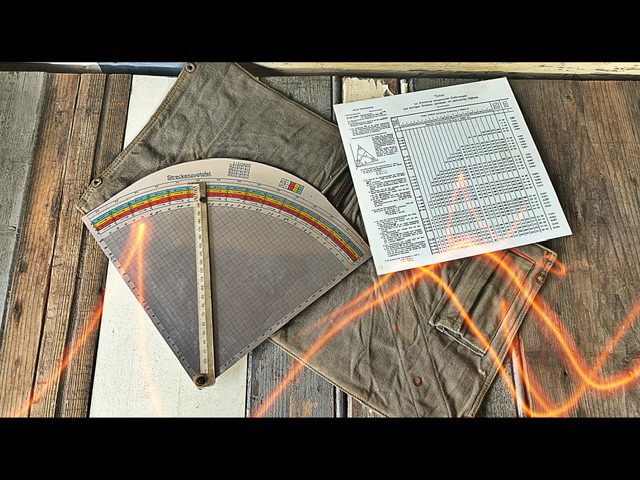Streckenzugtafel Siemens Artillery slide rule 1950 Germany Streckenzugtafel Siemens Artillery slide rule 1950 Germany