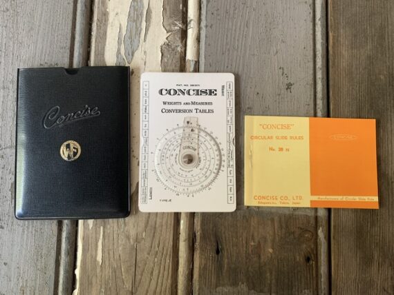 Concise Type E circular slide rule WF full set 1970 Japan - Image 2