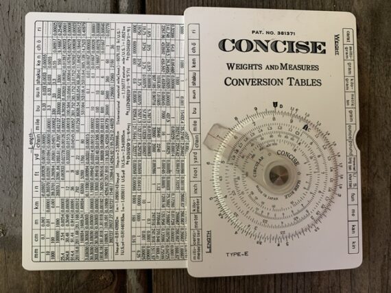Concise Type E circular slide rule WF full set 1970 Japan