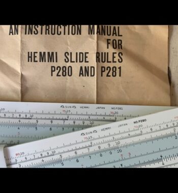 2x Sun Hemmi 281 + 280 Ahrend full set slide rule 1970 Japan