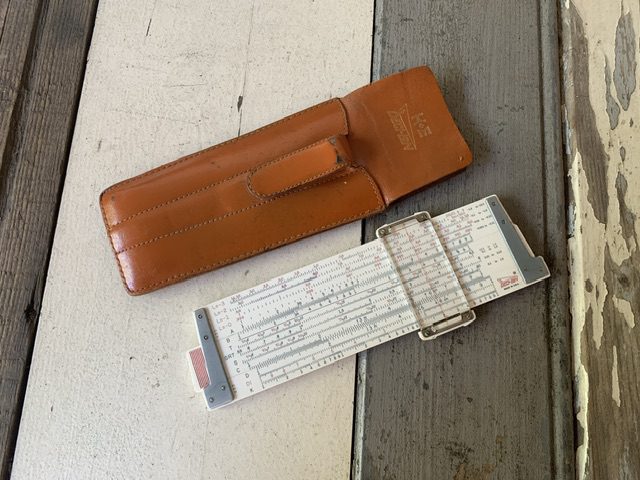 Keuffel Esser 68 1130 Deci-Lon 5 pocket slide rule case 1960 USA