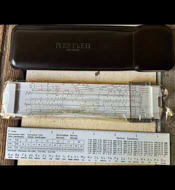 Nestler Multimath-Duplex pocket slide rule 0130 sleeve 1970 Germany