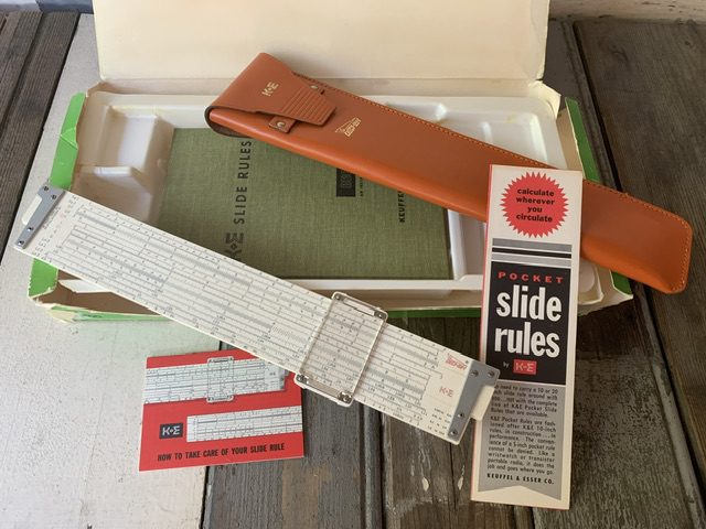 Keuffel Esser 68 1100 Deci-Lon 10 slide rule full set 1960 USA