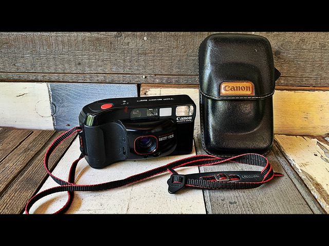 Canon Top Shot Sure Shot supreme Autoboy 3 quartz date bag 1990