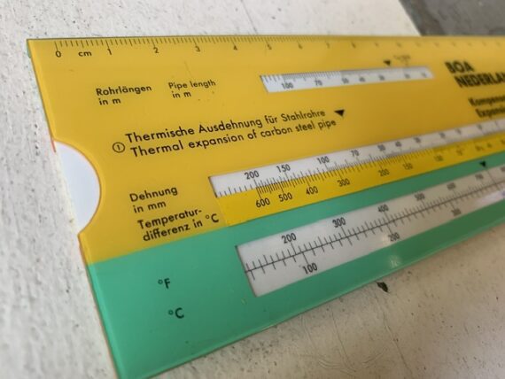 IWA 05182 Carbon steel pipe calculation slide chart 1976 Germany - Image 4