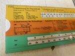 IWA 05182 Carbon steel pipe calculation slide rule chart 1976 Germany