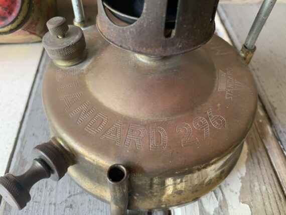 Standard 296 brass camping Stove in tin box 1950 Germany