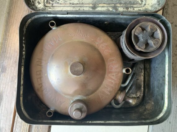 Standard 296 brass camping Stove in tin box 1950 Germany - Image 3