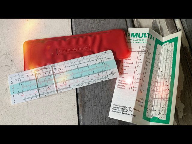 VEB Mantissa multi pocket slide rule full set 1970 GDR Germany